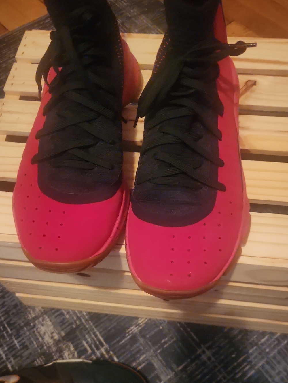 Under Armour Red and Black Men's Sneakers